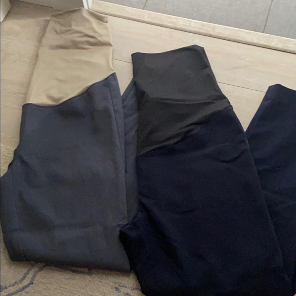 Bundle of LOFT Navy and Grey Maternity Pants